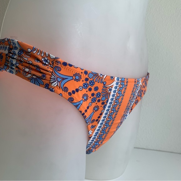 Cremieux Bikini Bottom,‎ Large, orange and blue paisley print, EUC, pairs great. - Picture 2 of 8